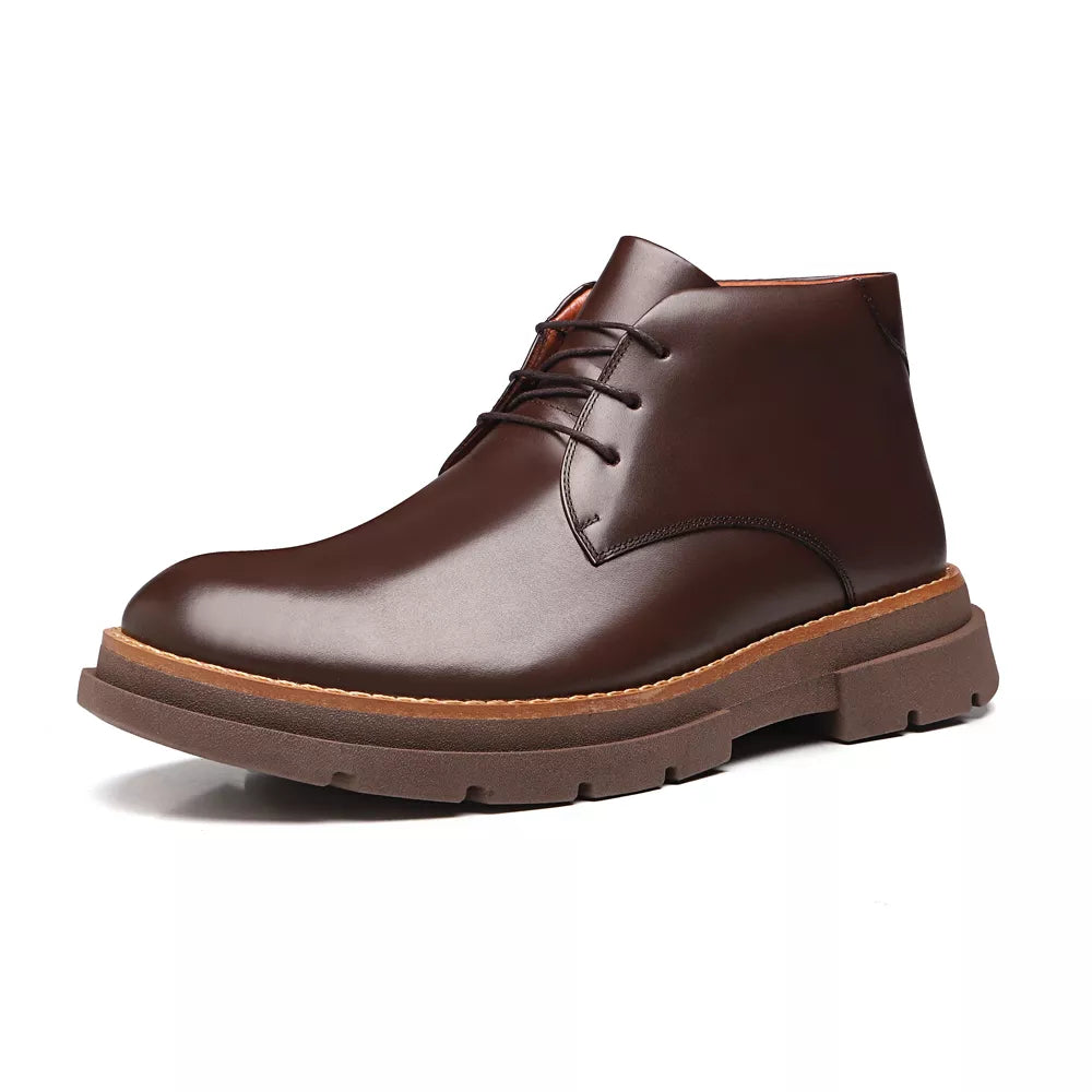 BOTA DERBY MASCULINA CASUAL EM COURO MARROM