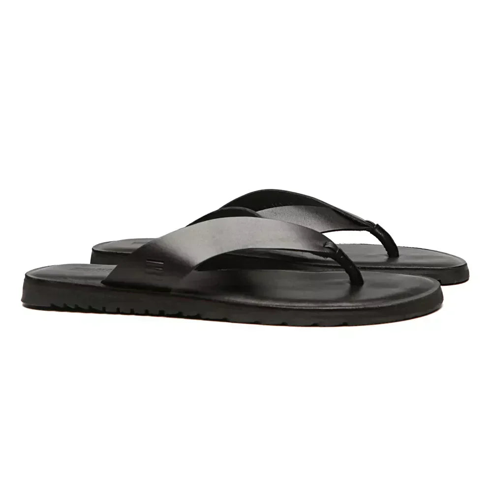 CHINELO MASCULINO CASUAL EM COURO - SKAR PRETO
