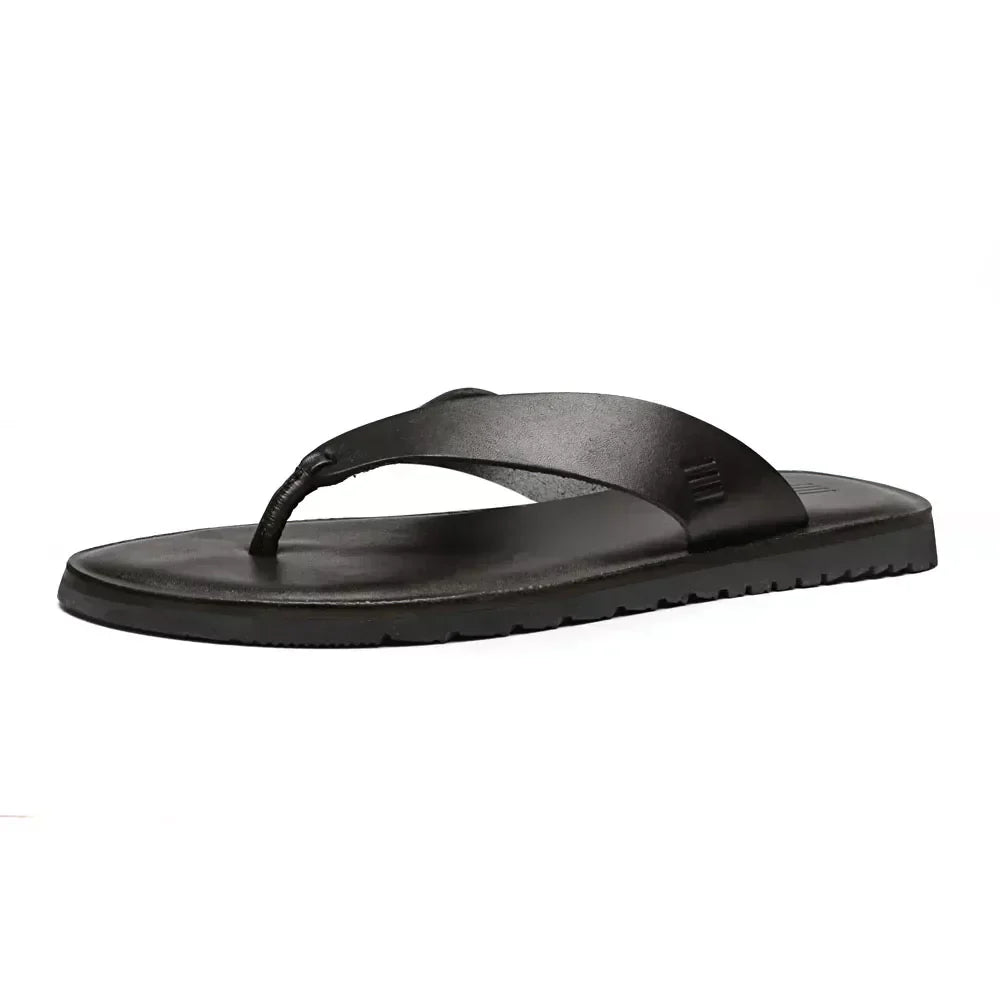 CHINELO MASCULINO CASUAL EM COURO - SKAR PRETO
