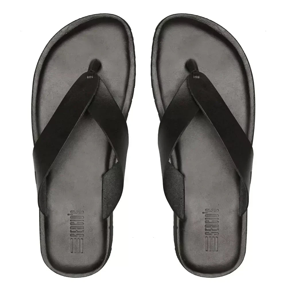 CHINELO MASCULINO CASUAL EM COURO - SKAR PRETO