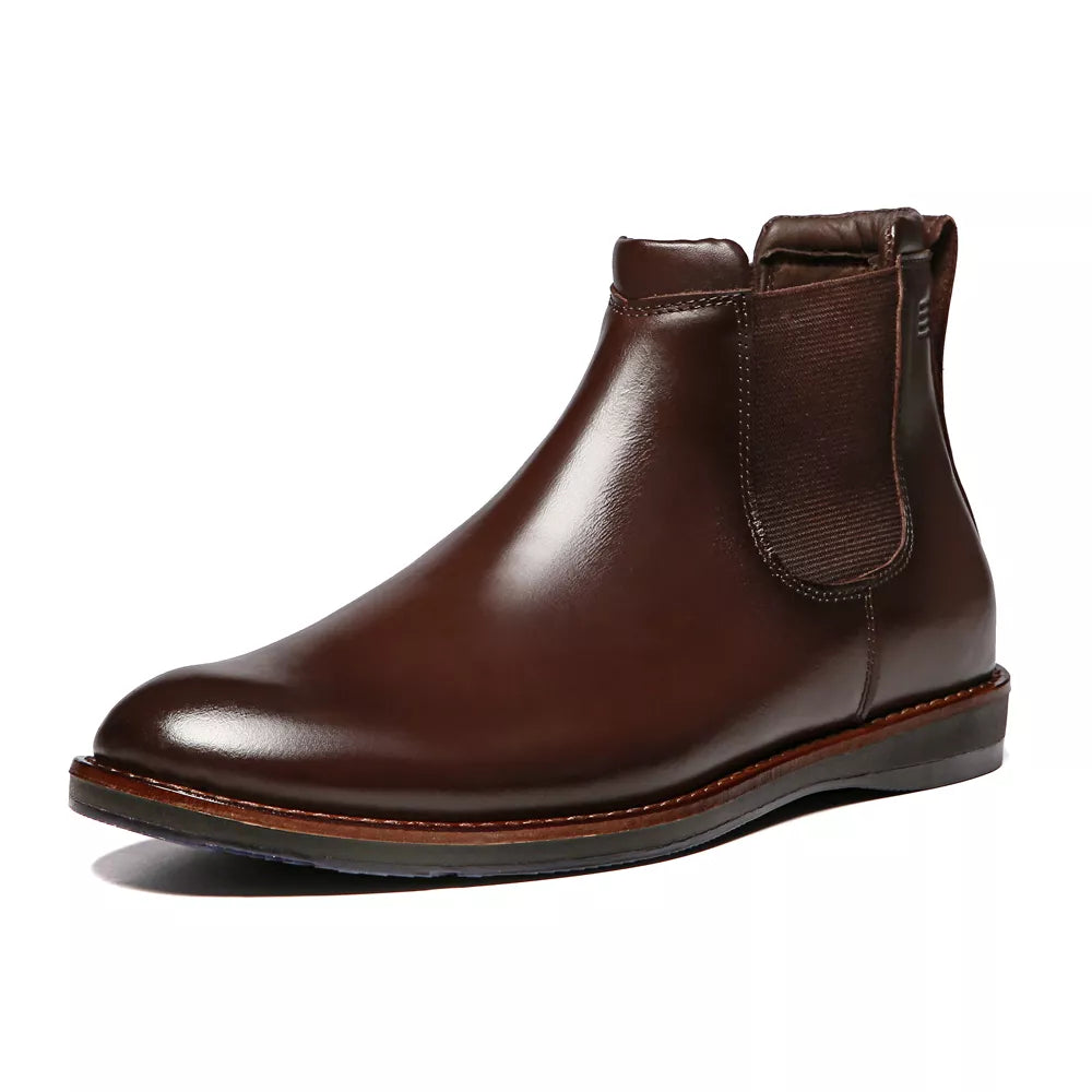 BOTA CHELSEA MASCULINA CASUAL EM COURO MARROM - EXPRESSO