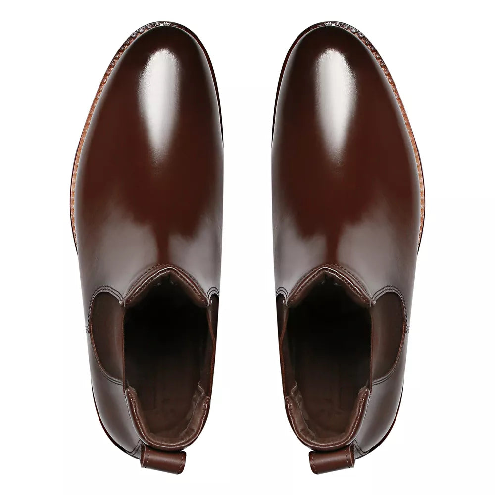 BOTA CHELSEA MASCULINA CASUAL EM COURO MARROM - EXPRESSO