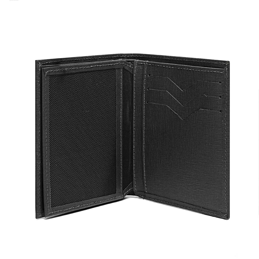 CARTEIRA MASCULINA EM COURO MARROM - VITRAL