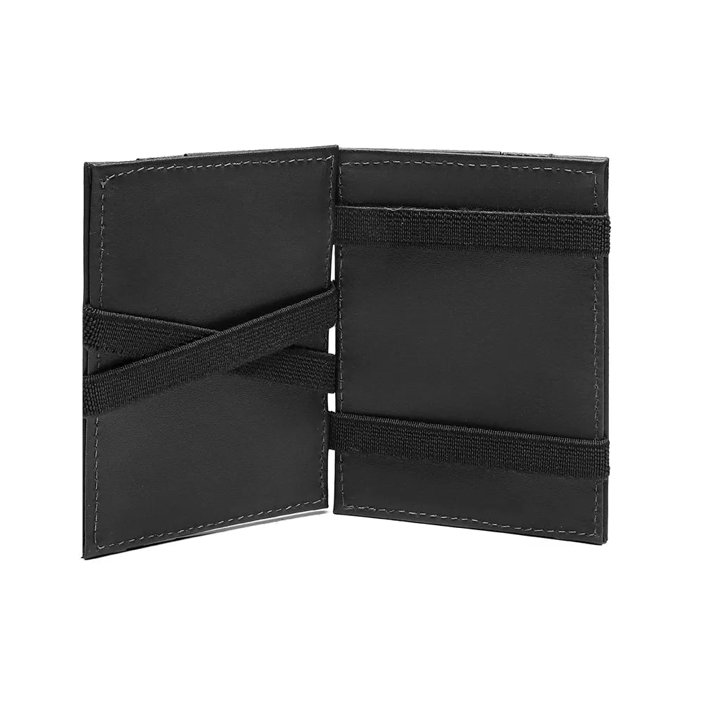 Carteira Mágica Masculina Em Couro Preta - VITRAL