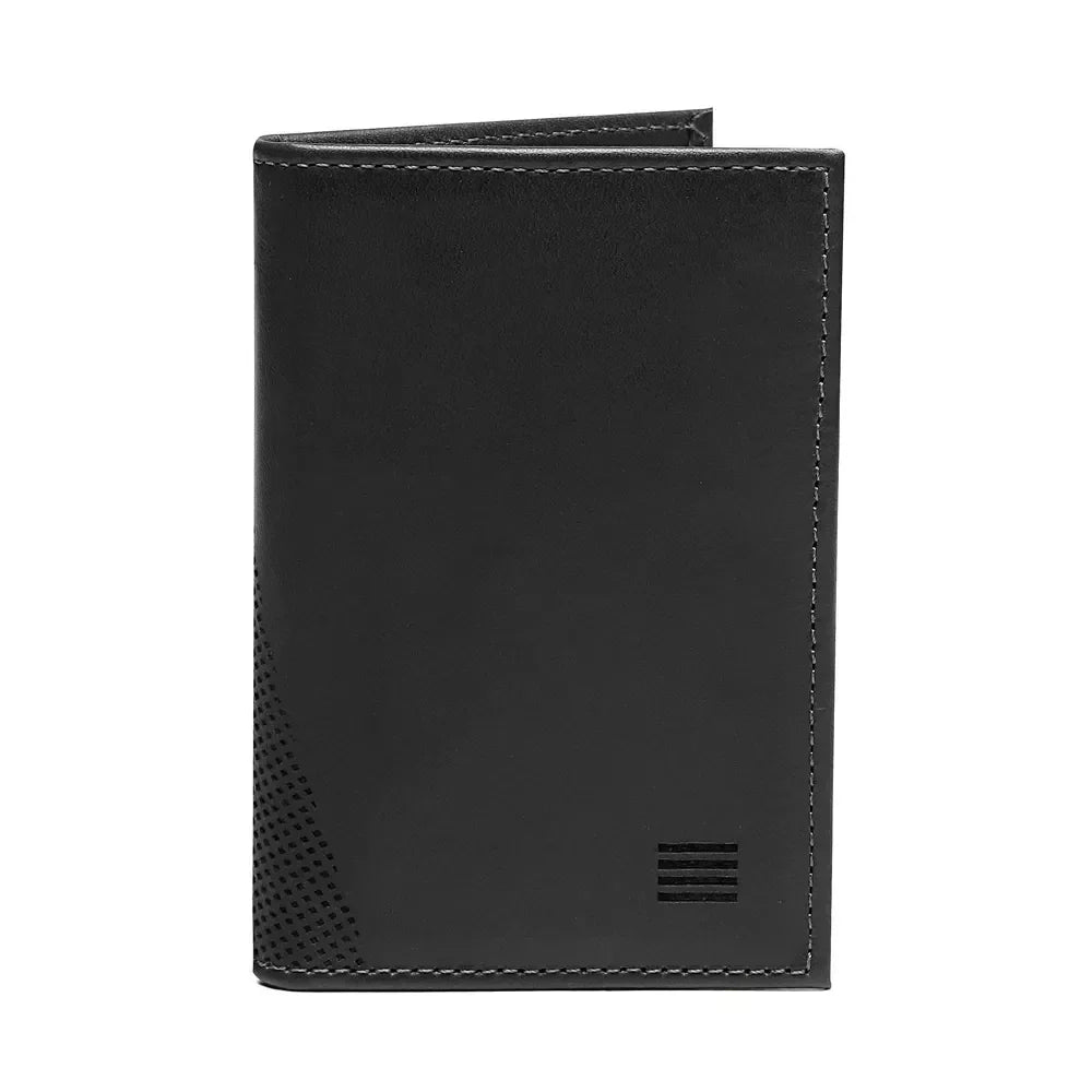 Carteira Masculina Em Couro Preta - JADE/PRETO