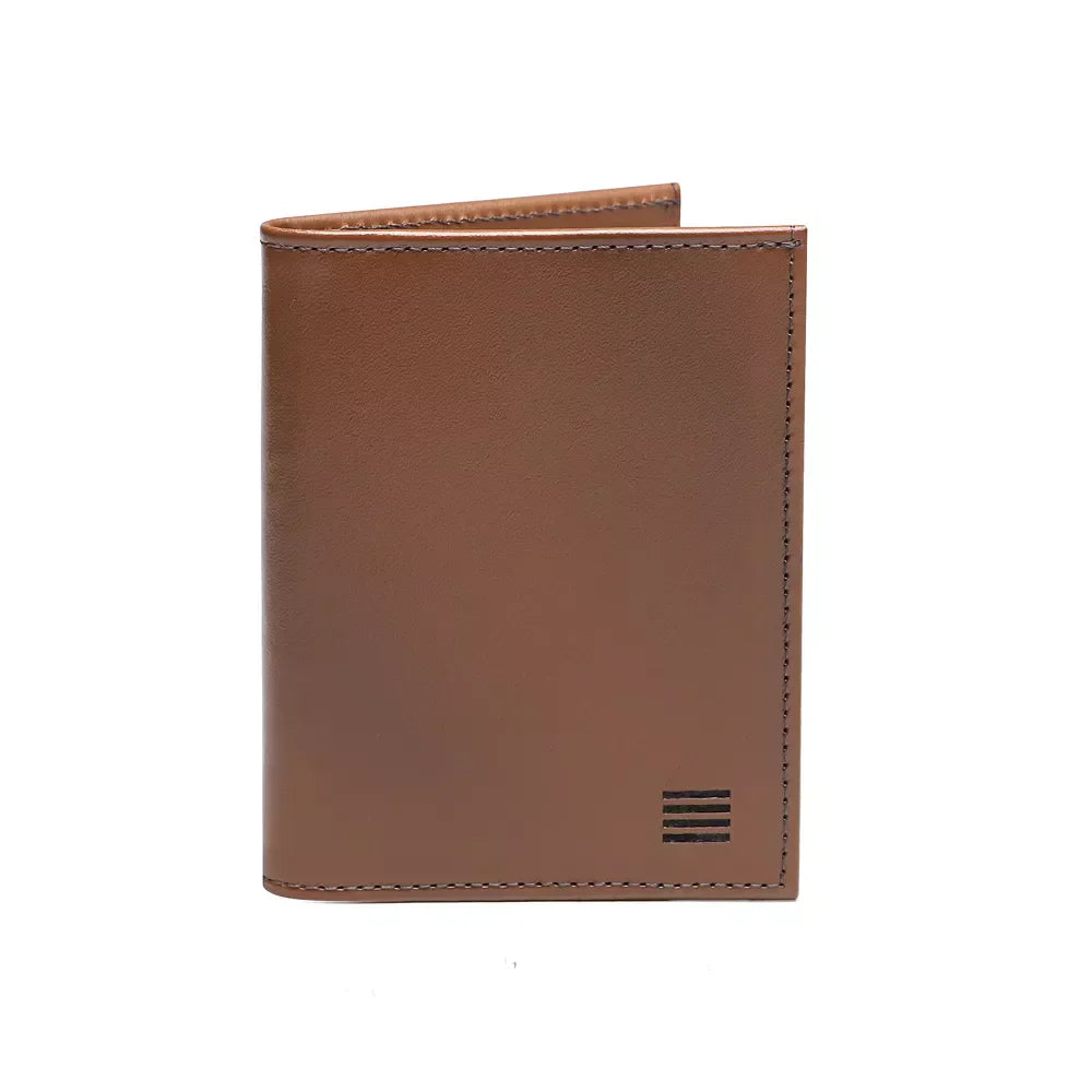 CARTEIRA MASCULINA EM COURO MARROM