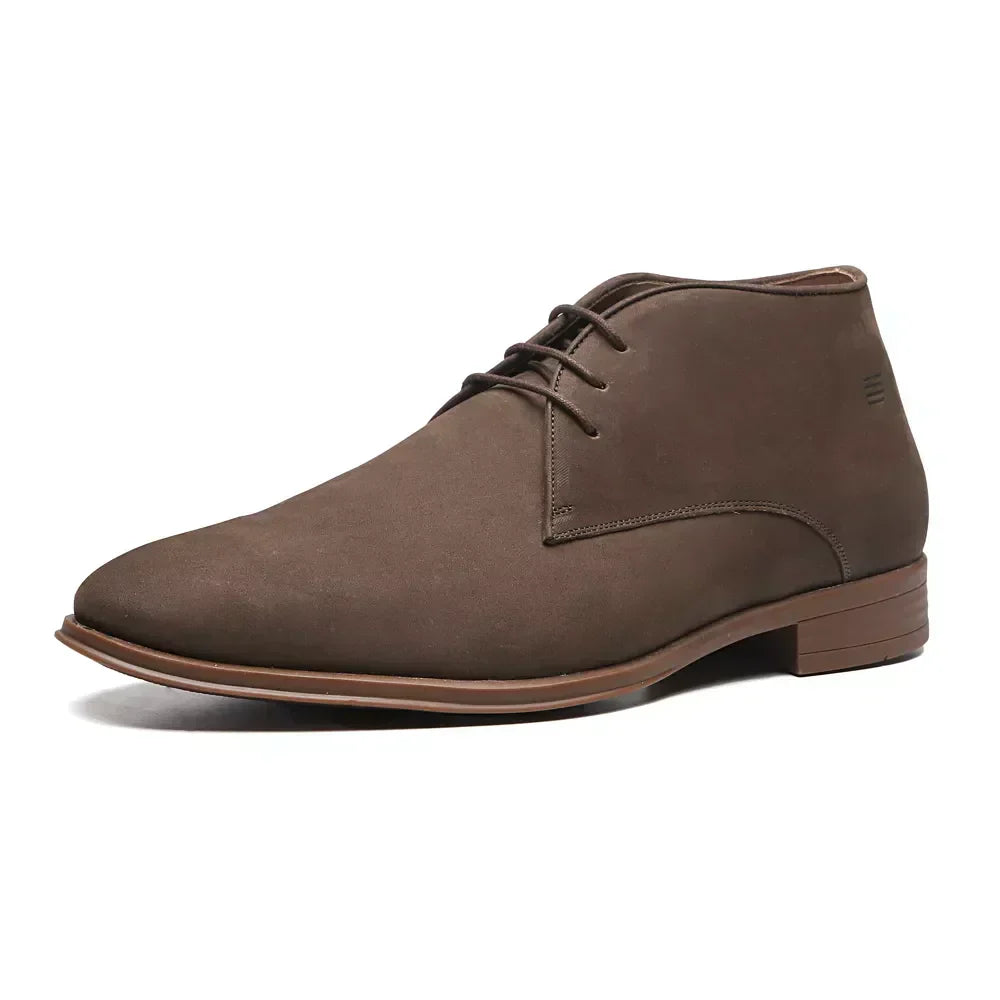 BOTA DERBY MASCULINA CASUAL EM COURO MARROM COM CONFORTO