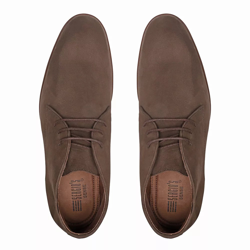 BOTA DERBY MASCULINA CASUAL EM COURO MARROM COM CONFORTO